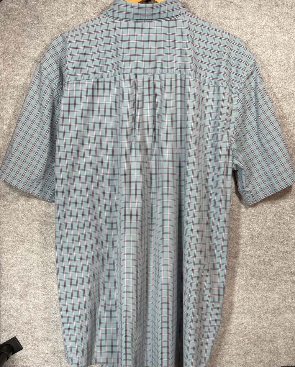 The Foundry Supply Co. Easy Care Plaid Short Sleeve Button Down Shirt XLT - Picture 4 of 5